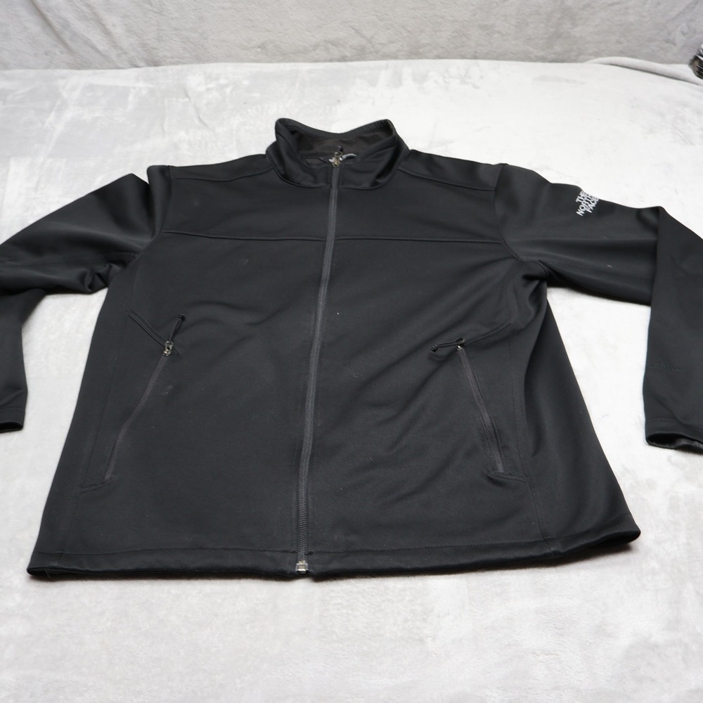 North Face Jacket Men Large Black Ridgewall Softshell Rain Wind Full Zip Outdoor